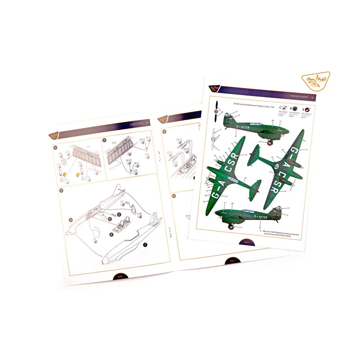 DH.88 Comet MacRobertson Trophy Air Race, 1/72 - Clear Prop Models ...