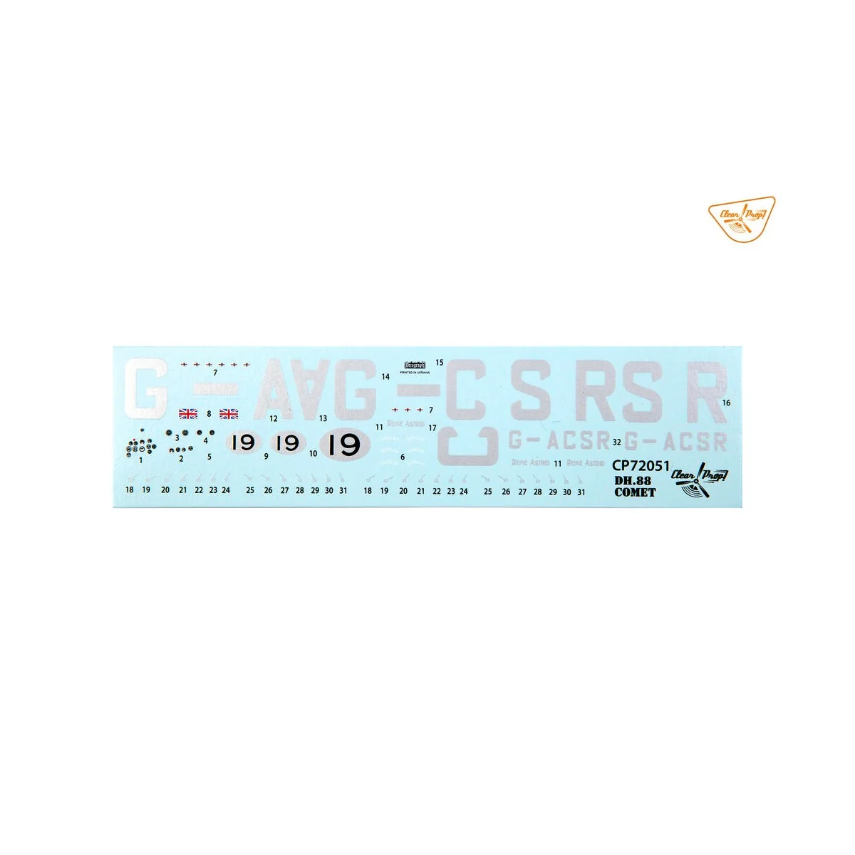 DH.88 Comet MacRobertson Trophy Air Race, 1/72 - Clear Prop Models ...