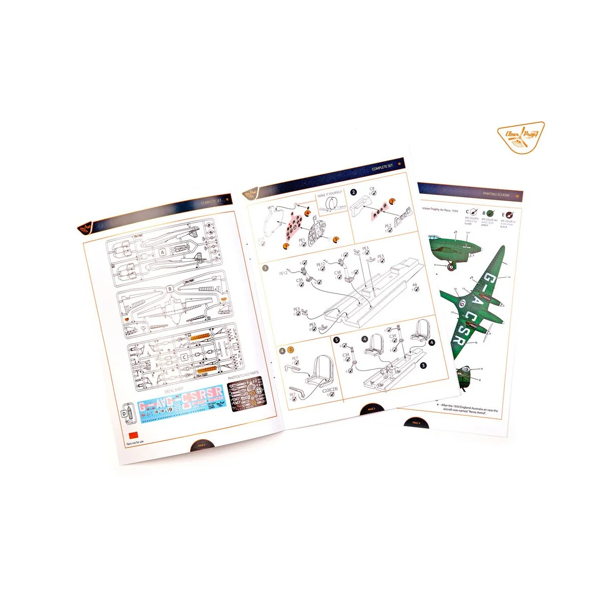 DH.88 Comet MacRobertson Trophy Air Race, 1/72 - Clear Prop Models ...