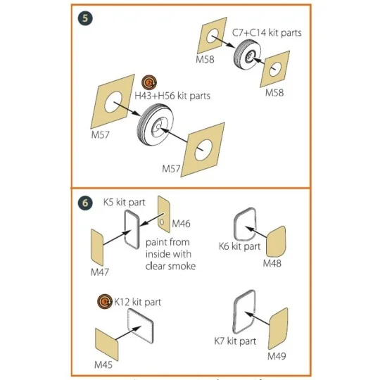 CH-54 painting mask for ICM kit 53054, 1/35 - Clear Prop Accessorie...