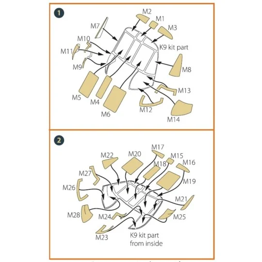 CH-54 painting mask for ICM kit 53054, 1/35 - Clear Prop Accessorie...