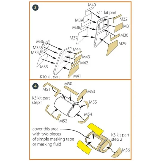 CH-54 painting mask for ICM kit 53054, 1/35 - Clear Prop Accessorie...