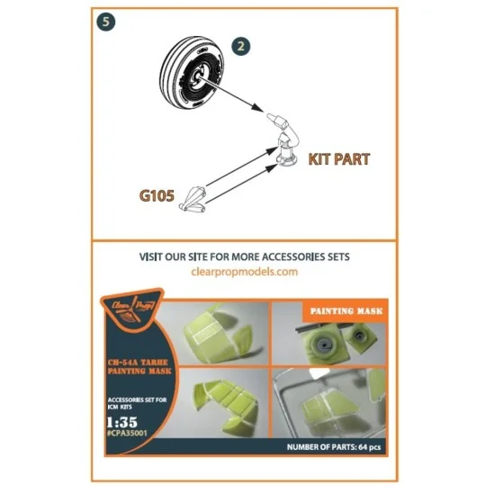 CH-54A Tarhe wheel set for ICM kits, 1/35 - Clear Prop Accessories ... CH-54A Tarhe wheel set for ICM kits, 1/35 - Clear Prop Accessories ...