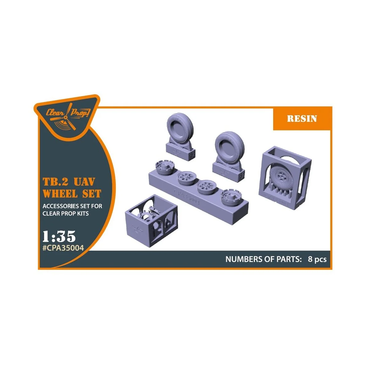 TB.2 wheel set, 1/35 - Clear Prop Accessories CPA35004 TB.2 wheel set, 1/35 - Clear Prop Accessories CPA35004