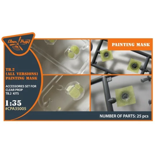 TB.2 painting mask for CP kits, 1/35 - Clear Prop Accessories CPA35005 TB.2 painting mask for CP kits, 1/35 - Clear Prop Accessories CPA35005