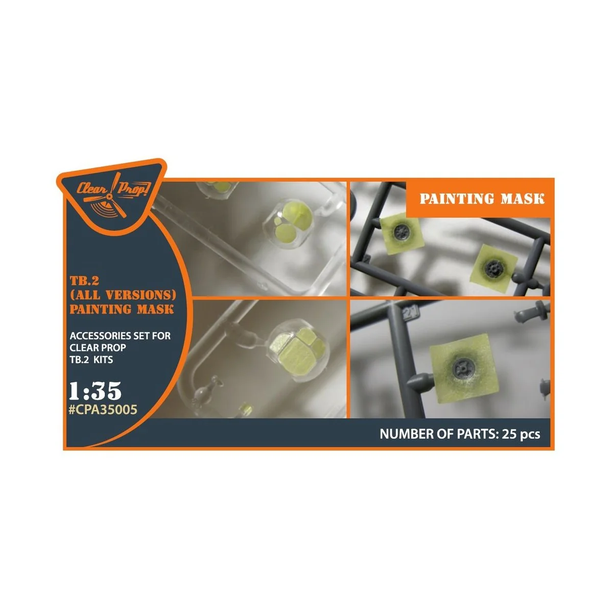 TB.2 painting mask for CP kits, 1/35 - Clear Prop Accessories CPA35005 TB.2 painting mask for CP kits, 1/35 - Clear Prop Accessories CPA35005