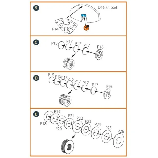 TB.2 PE parts for CP kit, 1/35 - Clear Prop Accessories CPA35006