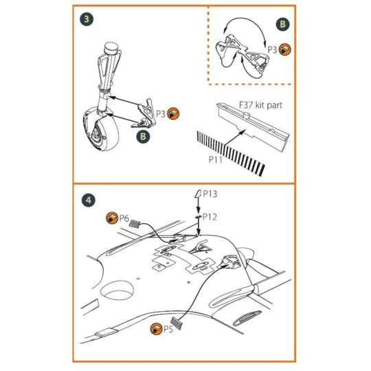 TB.2 PE parts for CP kit, 1/35 - Clear Prop Accessories CPA35006