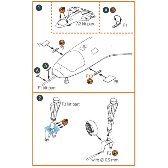 TB.2 PE parts for CP kit, 1/35 - Clear Prop Accessories CPA35006