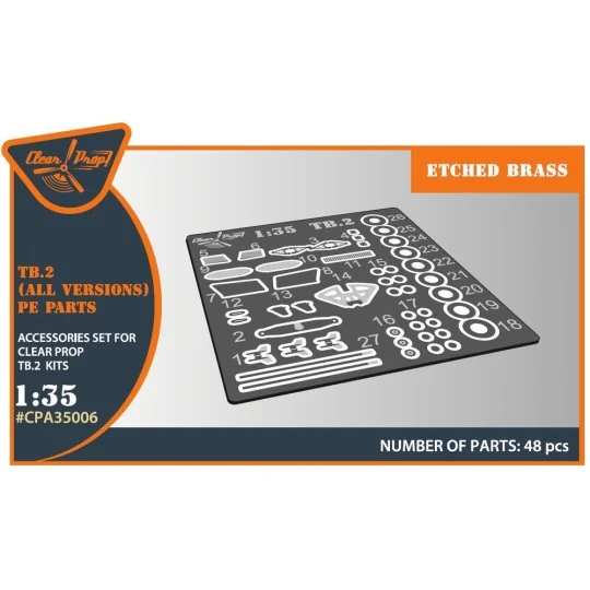 TB.2 PE parts for CP kit, 1/35 - Clear Prop Accessories CPA35006