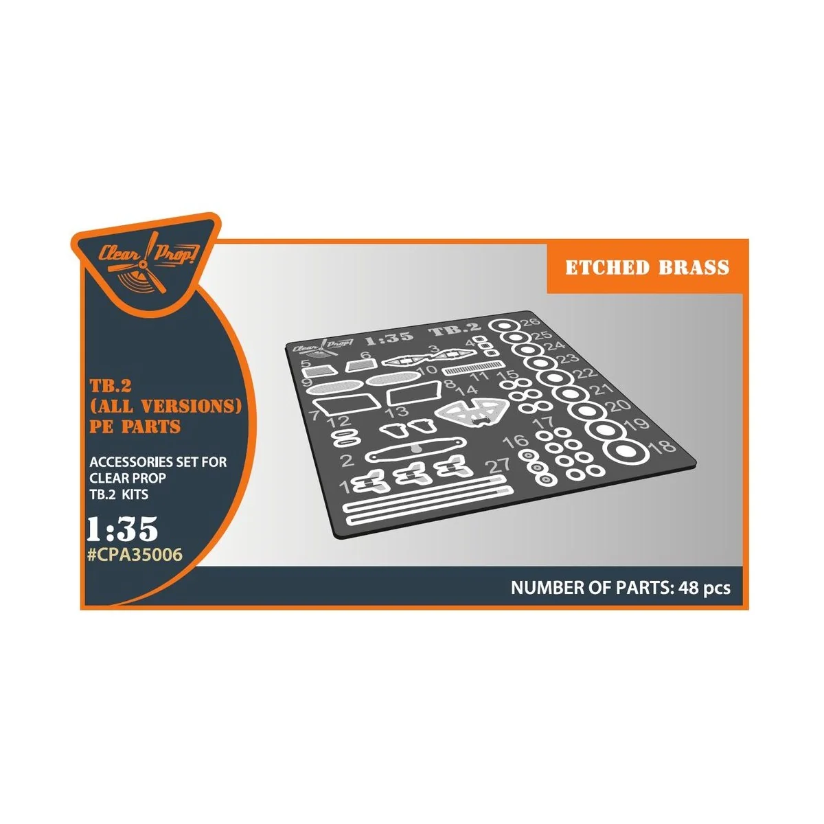TB.2 PE parts for CP kit, 1/35 - Clear Prop Accessories CPA35006