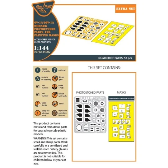 OV-1 A/JOV-1A Mohawk PE parts and painting mask for CP kits, 1/144 ... OV-1 A/JOV-1A Mohawk PE parts and painting mask for CP kits, 1/144 ...