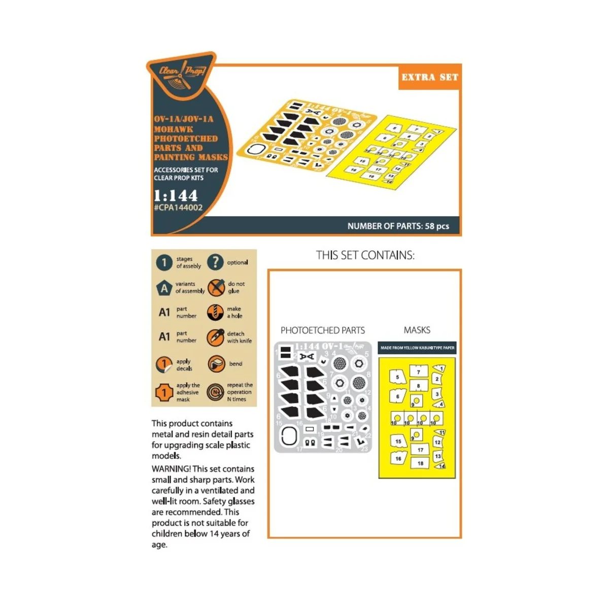 OV-1 A/JOV-1A Mohawk PE parts and painting mask for CP kits, 1/144 ... OV-1 A/JOV-1A Mohawk PE parts and painting mask for CP kits, 1/144 ...