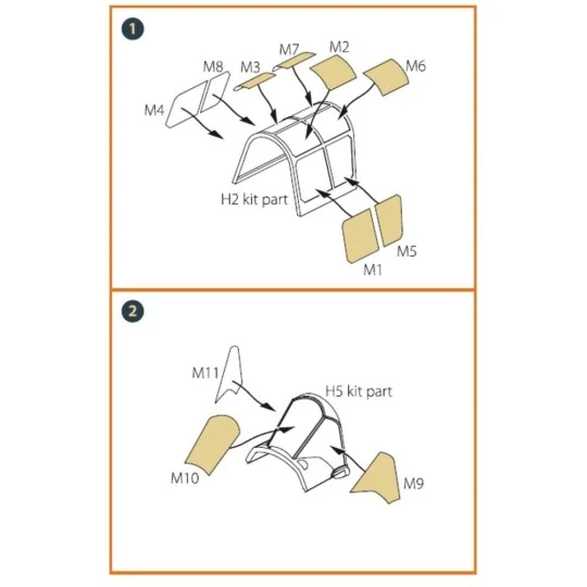Hawk H-75 N/O for CP kit painting mask for CP kits CP4803/CP4804, 1...