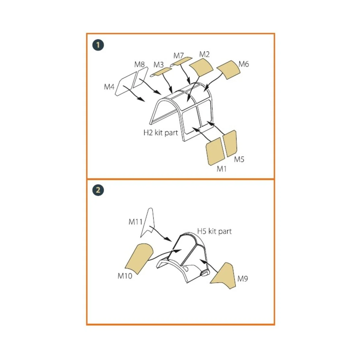 Hawk H-75 N/O for CP kit painting mask for CP kits CP4803/CP4804, 1...