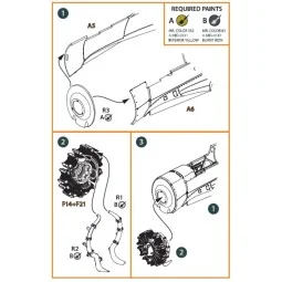 Hawk H-75 M/N/O resin exhaust for CP kits CP4803/CP4804, 1/48 - Cle...