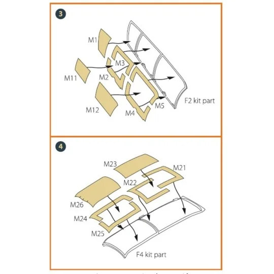 OV-10 A/D Bronko painting mask for ICM kits 48300/48301, 1/48 - Cle...