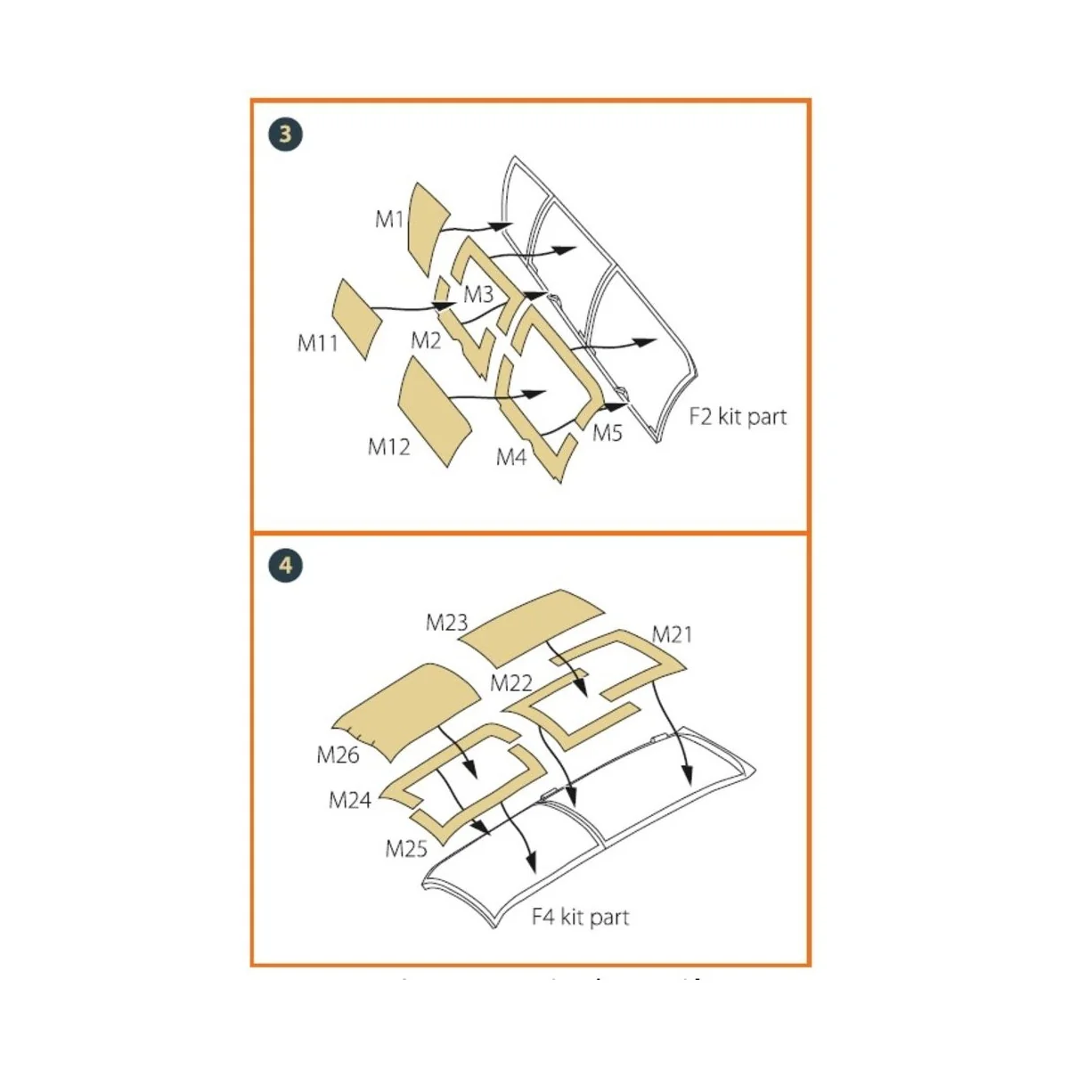 OV-10 A/D Bronko painting mask for ICM kits 48300/48301, 1/48 - Cle...
