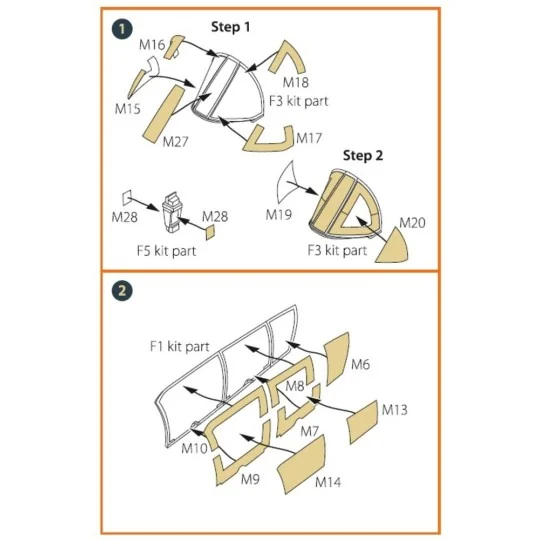 OV-10 A/D Bronko painting mask for ICM kits 48300/48301, 1/48 - Cle...