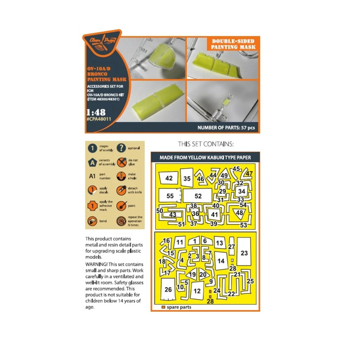 OV-10 A/D Bronko double-sided painting mask for ICM kits 48300/4830... OV-10 A/D Bronko double-sided painting mask for ICM kits 48300/4830...