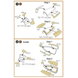 F-82F/G, E/H Twin Mustang painting mask for Modelsvit kits 4818/482...