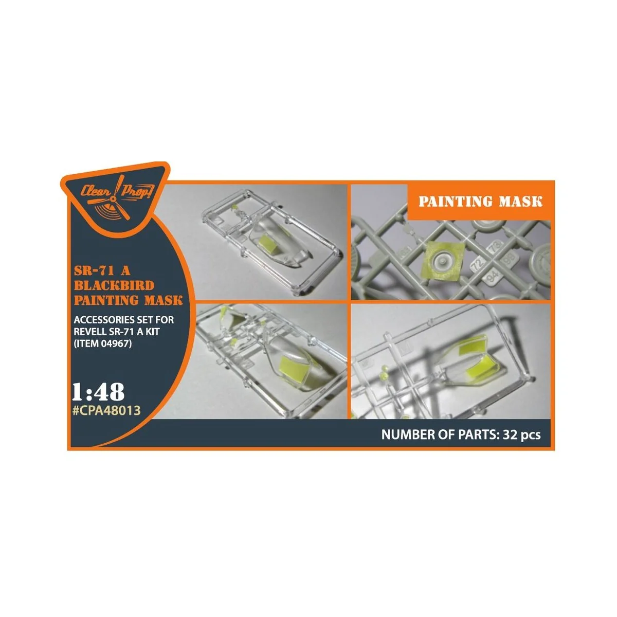 SR-71A BLACKBIRD painting mask for Revell kit, 1/48 - Clear Prop Ac... SR-71A BLACKBIRD painting mask for Revell kit, 1/48 - Clear Prop Ac...
