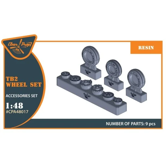 TB.2 wheel set, 1/48 - Clear Prop Accessories CPA48017