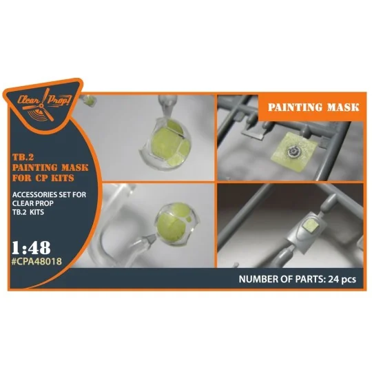 TB.2 painting mask for CP kits, 1/48 - Clear Prop Accessories CPA48018