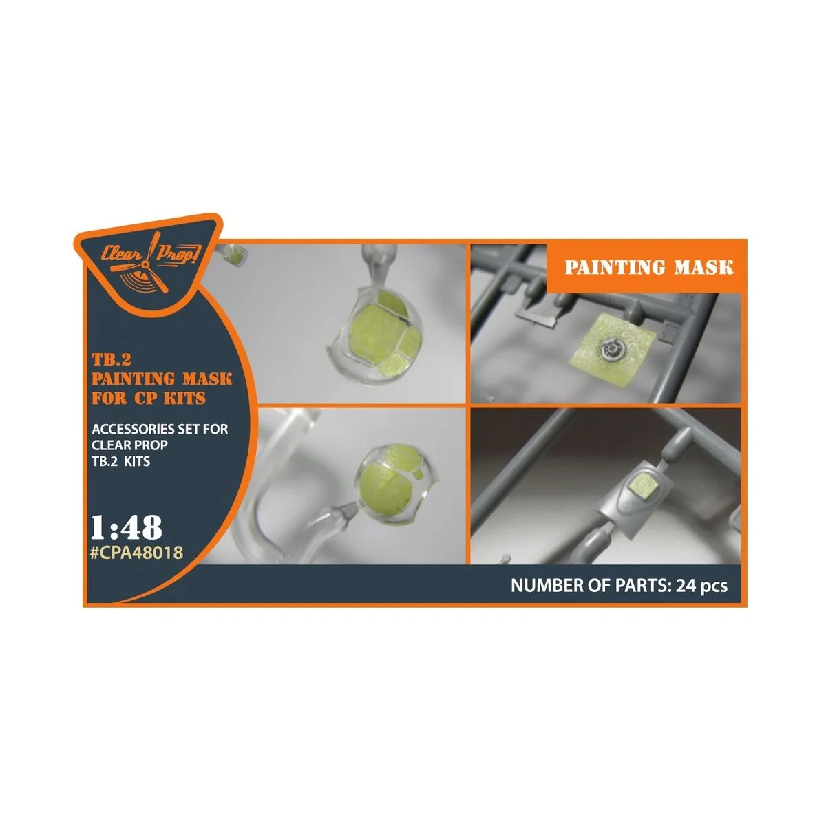 TB.2 painting mask for CP kits, 1/48 - Clear Prop Accessories CPA48018