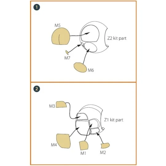 TB.2 painting mask for CP kits, 1/48 - Clear Prop Accessories CPA48018