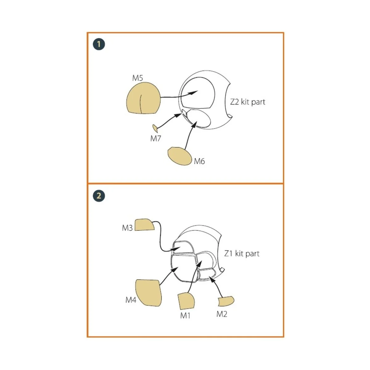 TB.2 painting mask for CP kits, 1/48 - Clear Prop Accessories CPA48018
