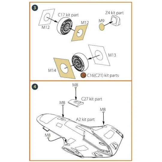 TB.2 painting mask for CP kits, 1/48 - Clear Prop Accessories CPA48018