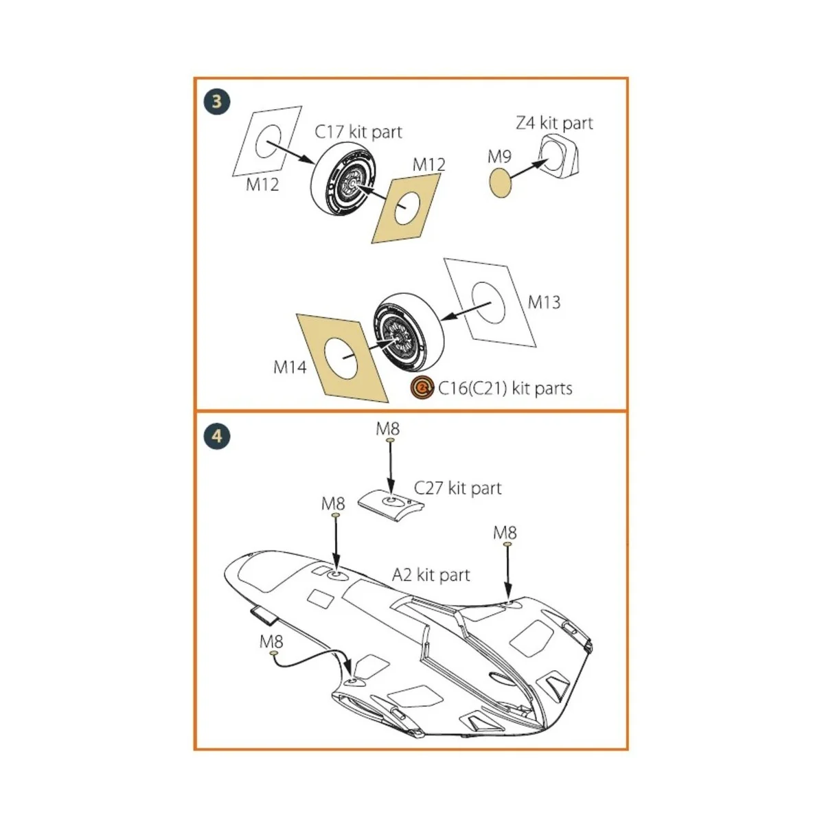 TB.2 painting mask for CP kits, 1/48 - Clear Prop Accessories CPA48018
