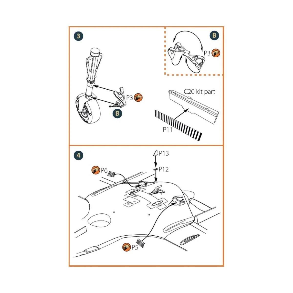 TB.2 PE parts for CP kits, 1/48 - Clear Prop Accessories CPA48019