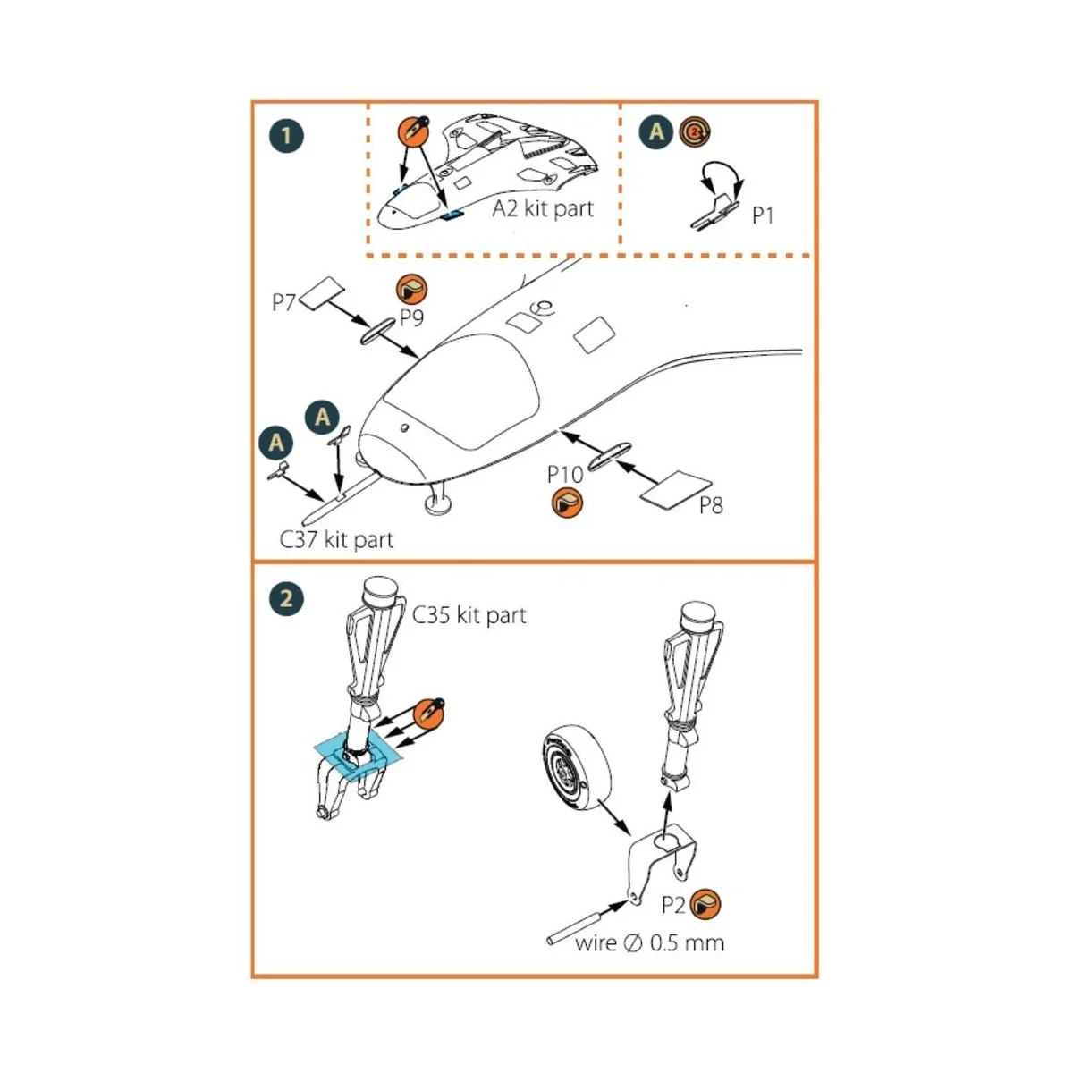 TB.2 PE parts for CP kits, 1/48 - Clear Prop Accessories CPA48019