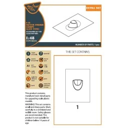 I-16 vacuum formed canopy (late version) for CP kit, 1/48 - Clear P...