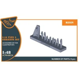 I-16 type 5 exhausts for CP kits, 1/48 - Clear Prop Accessories CPA...