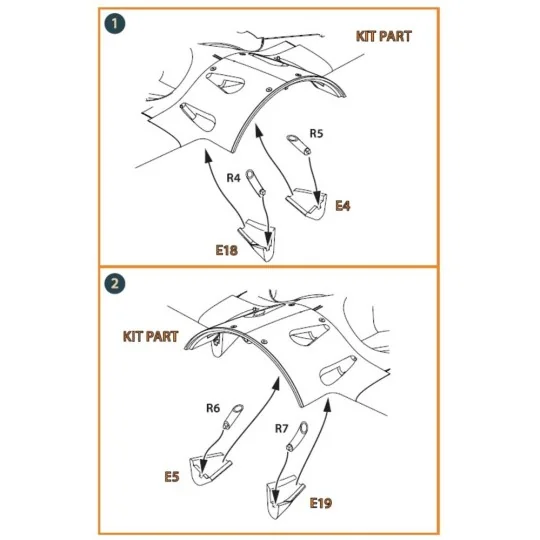 I-16 type 5 exhausts for CP kits, 1/48 - Clear Prop Accessories CPA...