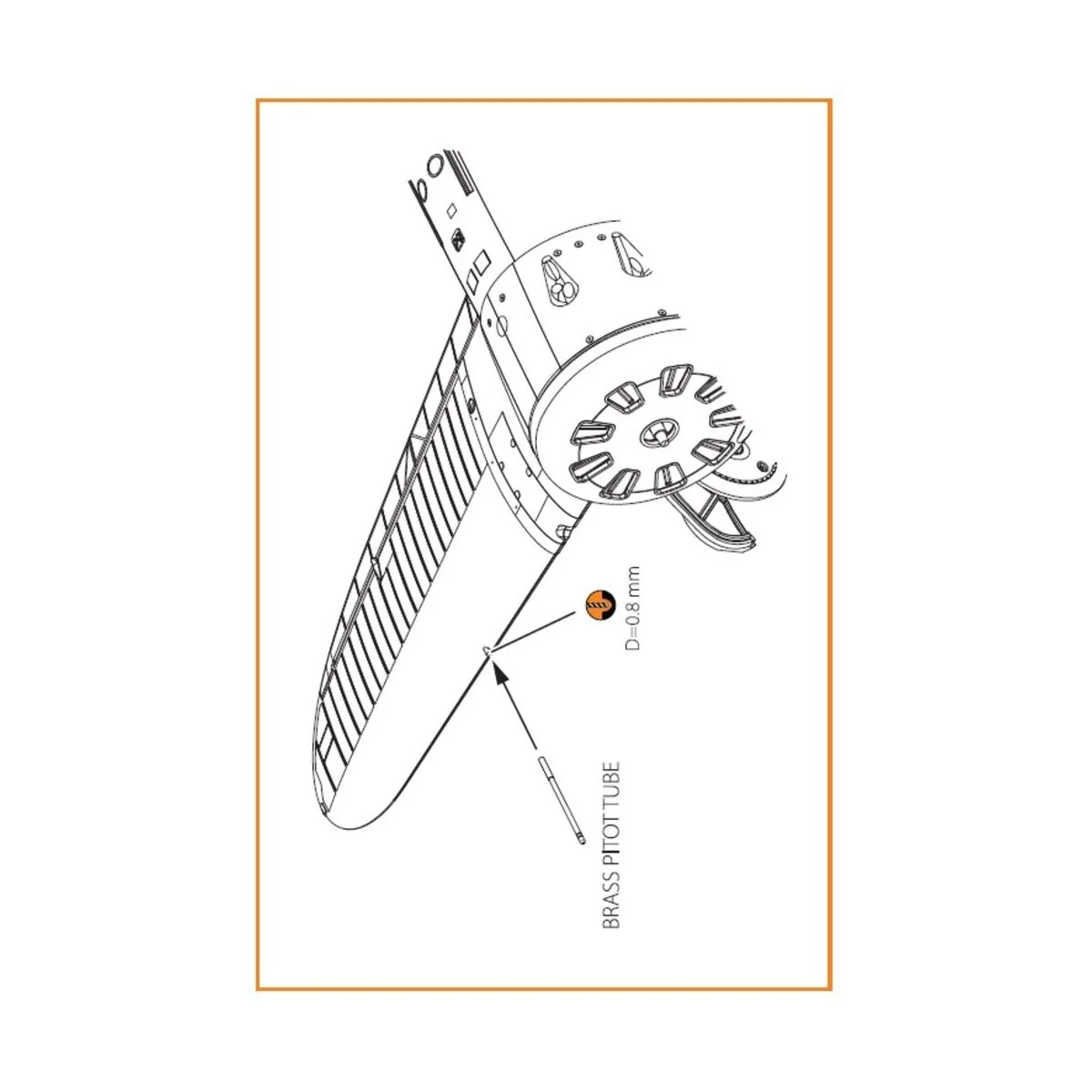 I-16 brass pitot tube, 1/48 - Clear Prop Accessories CPA48027 I-16 brass pitot tube, 1/48 - Clear Prop Accessories CPA48027