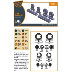 Lynx wheel set for Airfix kits, 1/48 - Clear Prop Accessories CPA48032