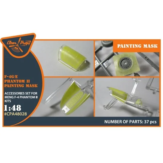 F-4G/E Phantom II painting mask for MENG kit, 1/48 - Clear Prop Acc... F-4G/E Phantom II painting mask for MENG kit, 1/48 - Clear Prop Acc...