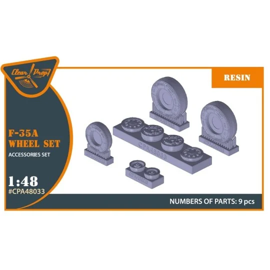 F-35A wheel set, 1/48 - Clear Prop Accessories CPA48033
