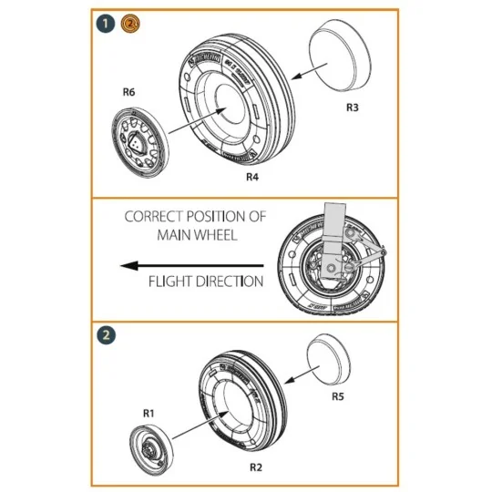 F-35A wheel set, 1/48 - Clear Prop Accessories CPA48033