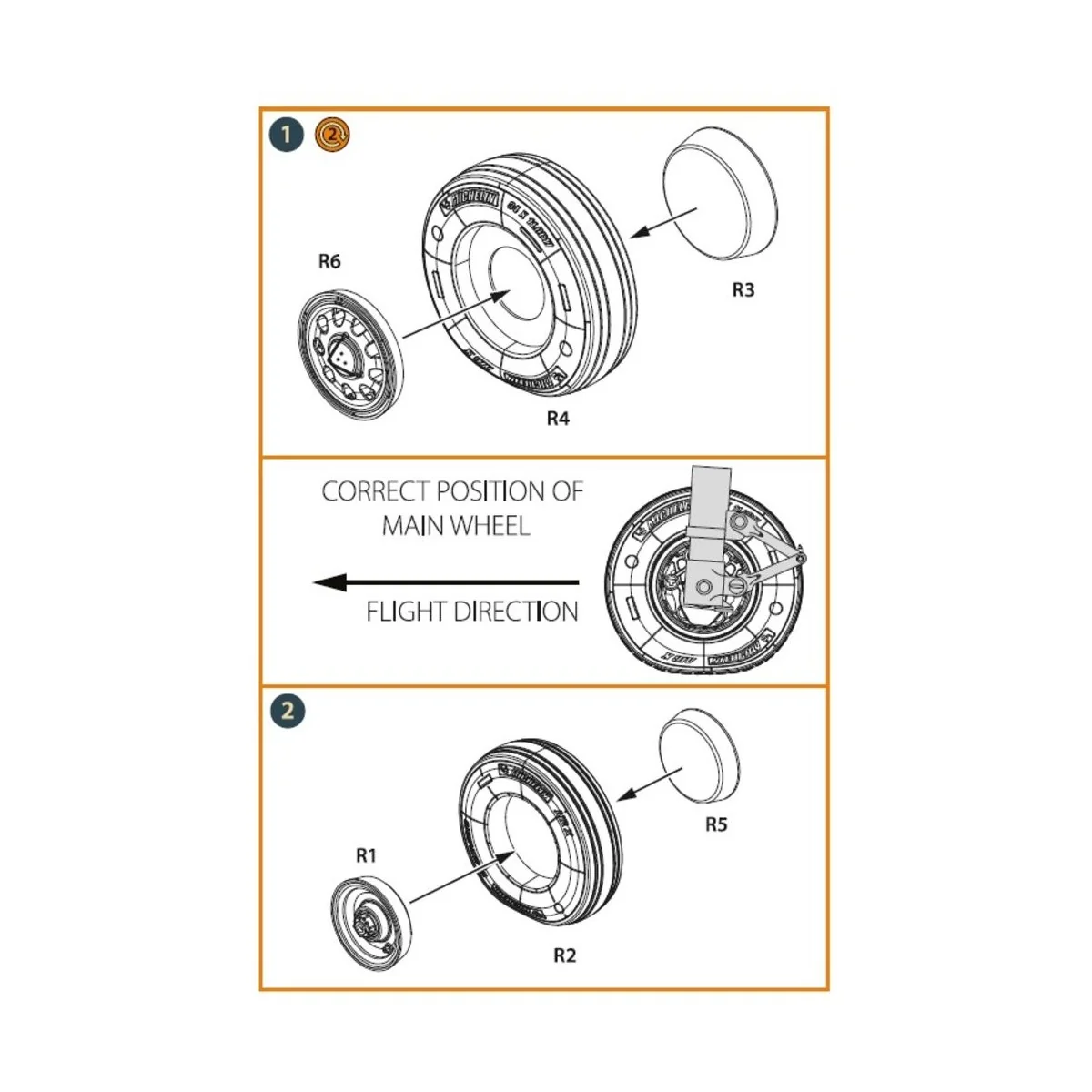 F-35A wheel set, 1/48 - Clear Prop Accessories CPA48033