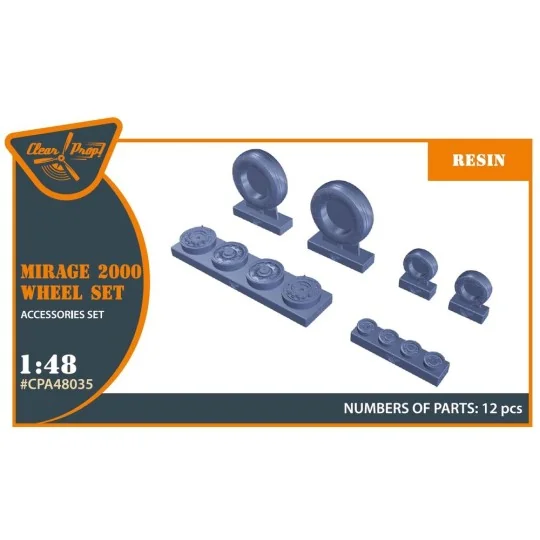 Mirage-2000 wheel set, 1/48 - Clear Prop Accessories CPA48035 Mirage-2000 wheel set, 1/48 - Clear Prop Accessories CPA48035