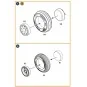 AMX Ghibli wheel set for Kinetic, HobbyBoss kits, 1/48 - Clear Prop...