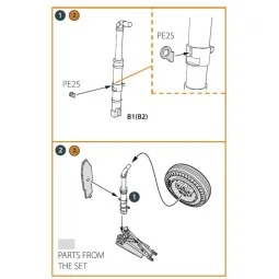 XA2D-1, A2D-1 Skyshark main landing legs for CP kits, 1/48 - Clear ...
