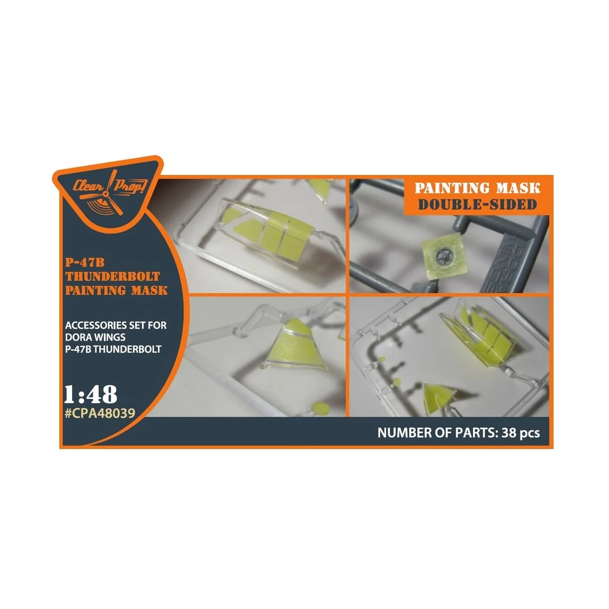 P-47B Thunderbolt double-sided painting mask for Dora Wings kit, 1/...