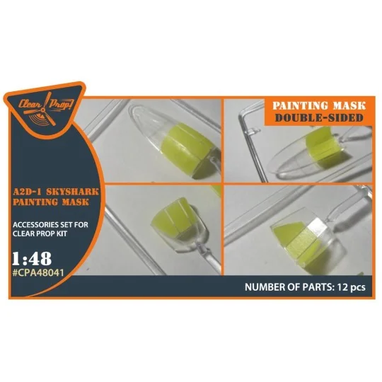 A2D-1 Skyshark double-sided painting mask for CP kits, 1/48 - Clear... A2D-1 Skyshark double-sided painting mask for CP kits, 1/48 - Clear...