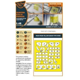 Gloster E28/39 Pioneer double-sided mask for CP kit CP4823, 1/48 - ...